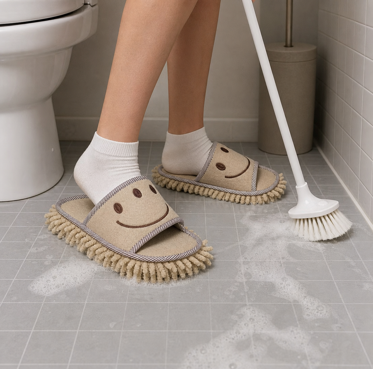 FloorGlide Slippers - Roligare att skura golvet.
